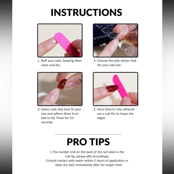 24pcs Long Almond Butterfly Print Press On Nail Set❤️ - Picture 5 of 7